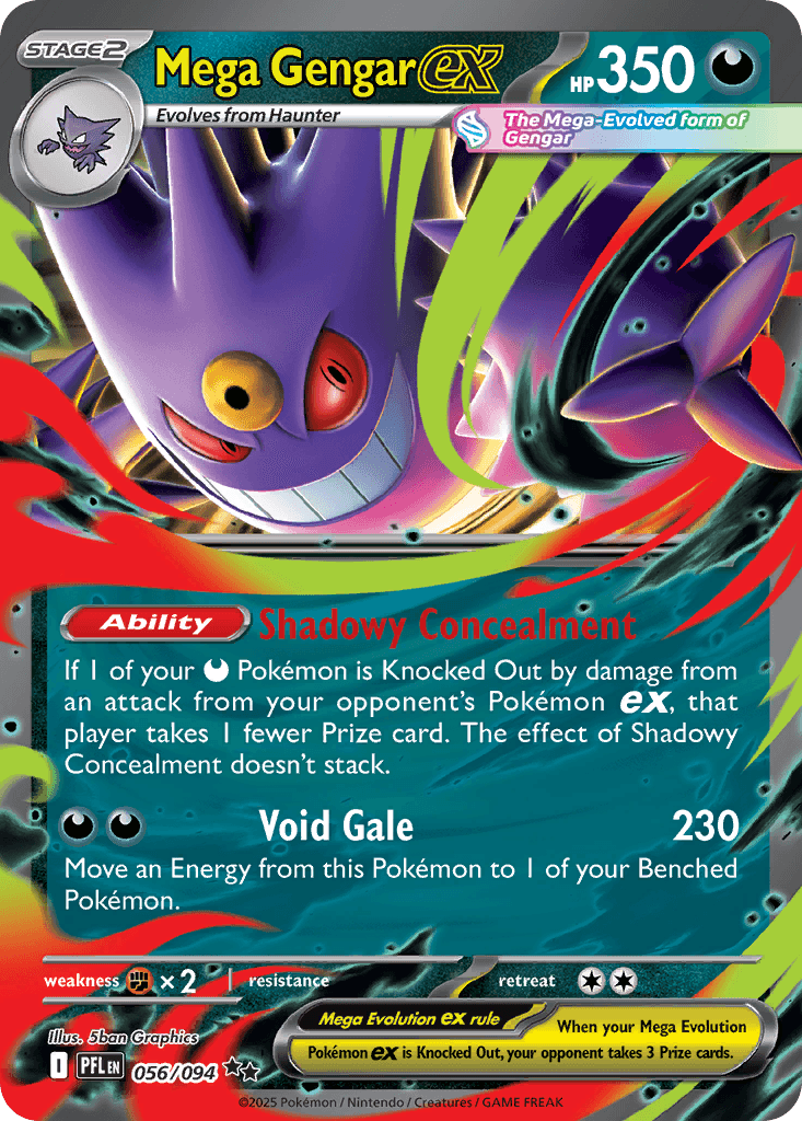 Mega Gengar ex printed card