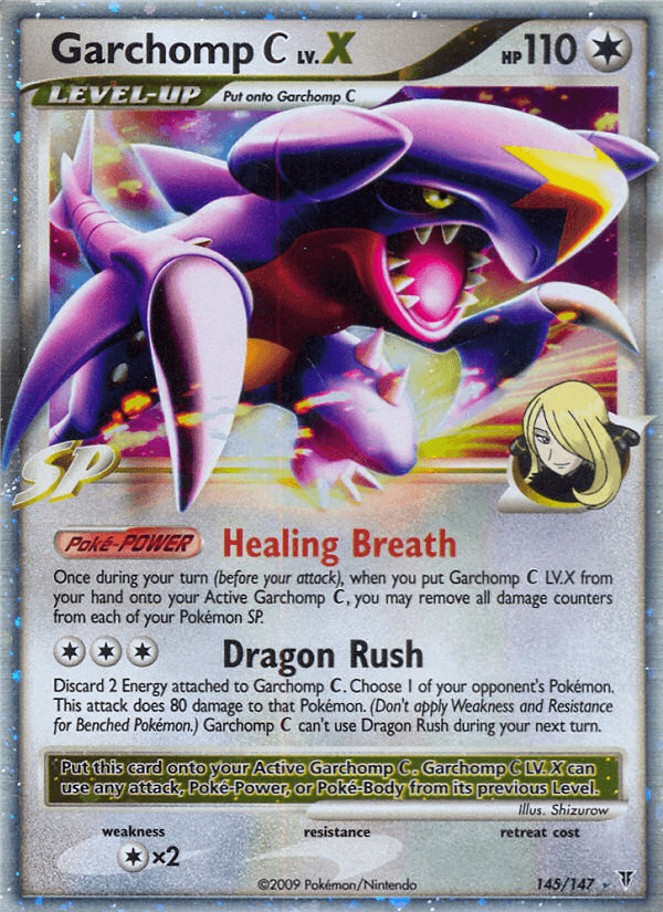 Garchomp C LV.X printed card