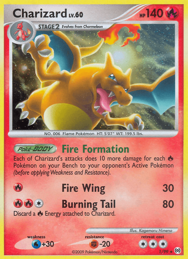 Charizard printed card