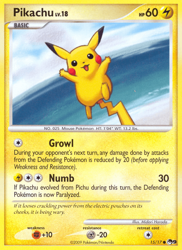 Pikachu printed card