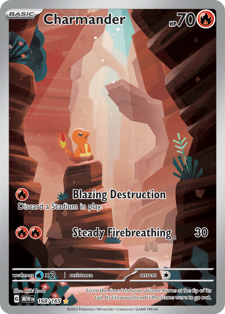 Charmander printed card