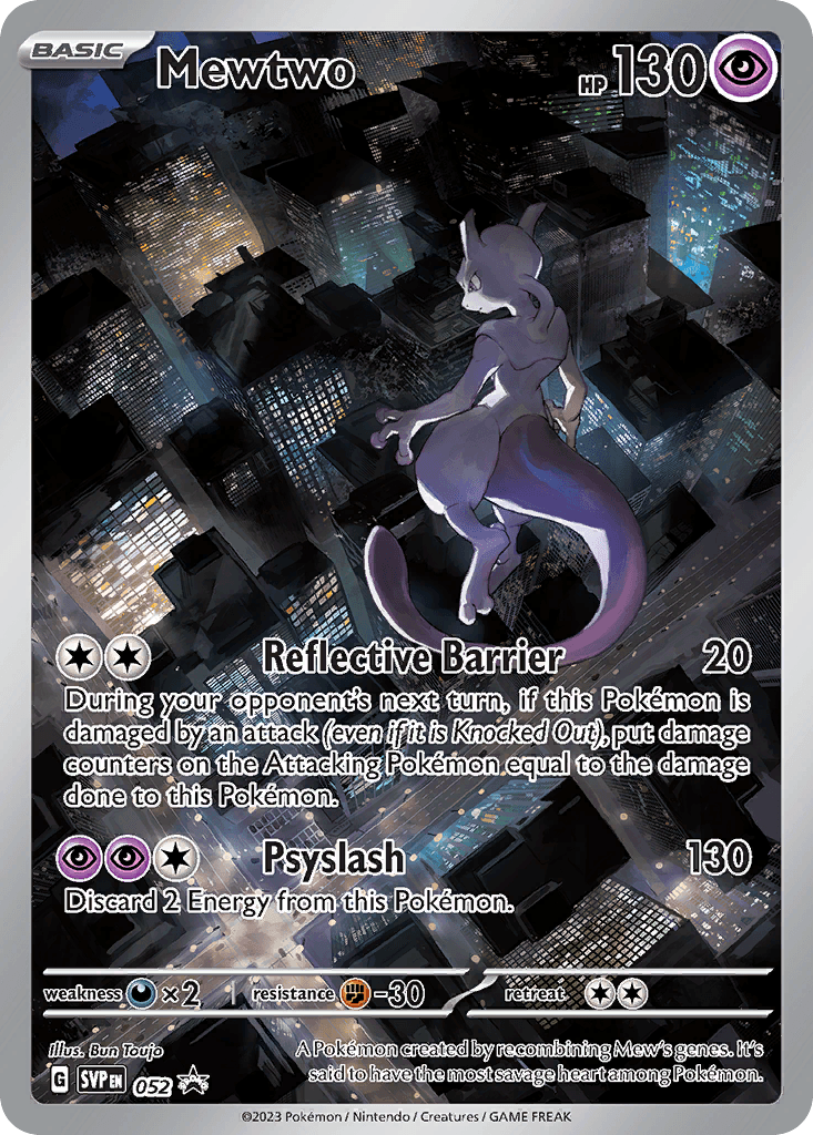 Mewtwo printed card