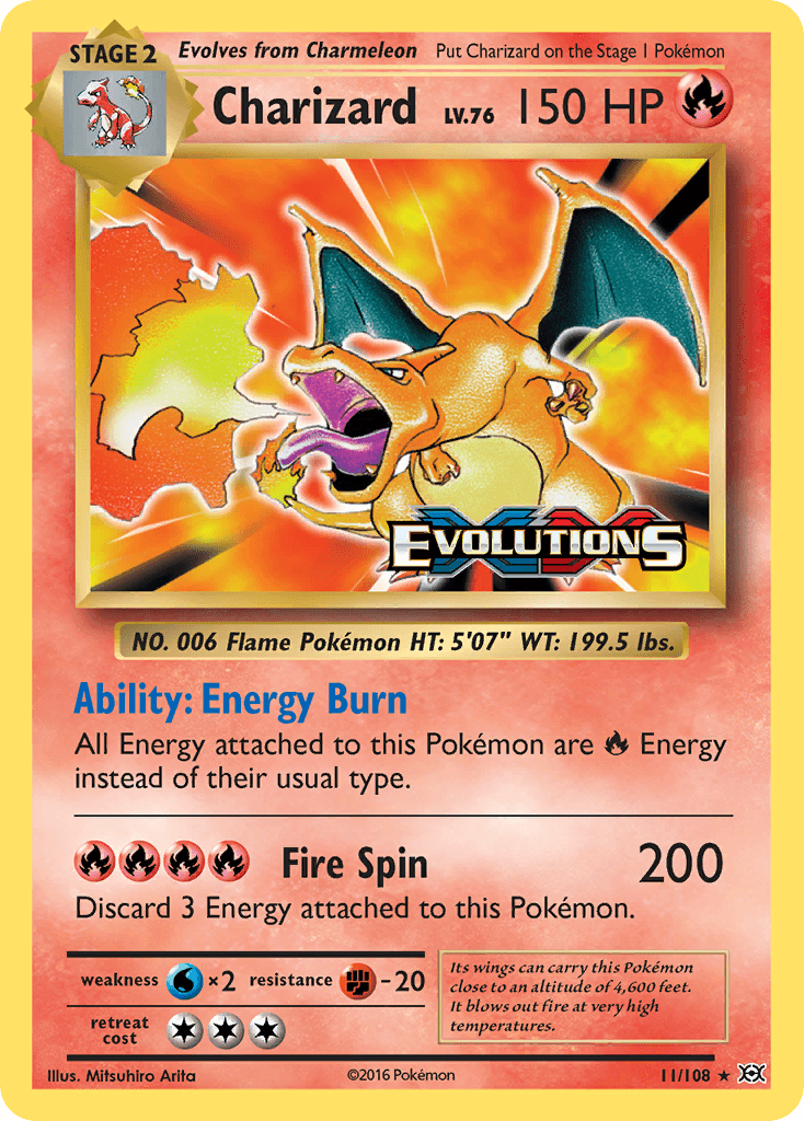 Charizard printed card