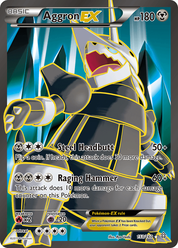 Aggron-EX printed card