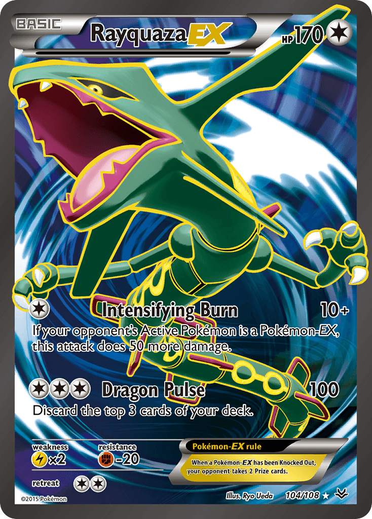 Rayquaza-EX printed card